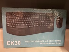 RECCAZR EK30 Wireless Ergonomic Keyboard Mouse Bundle QWERTY English Black picture