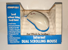 Vintage NEW Comp USA Dual Scroll Wheel Computer Mouse PS/2 Serial Windows 3.1 95 picture
