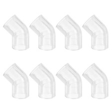 8pcs Clear Elbow Fitting, 45 Degree 14mm ID PC Pipe Fitting Adapter picture