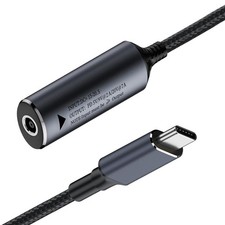 cablecc PD9V 5V 20V7A DC Jack 4.5X3.0mm Input to USB-C Type-C 18cm, Black  picture