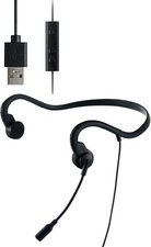ELECOM Bone Conduction Earphones with Microphone Wired USB-A Headset Lightweight picture