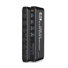2x2 4K 60Hz USB 3.0 HDMI KVM Switch Hub With Keyboard Hotkey Extended Display A picture