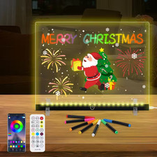 14.1 In. X 10.9 In. Acrylic LED Note Board 16M-Color Display, Music Sync, APP an picture