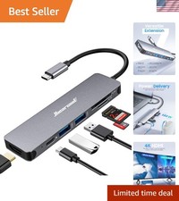 Effortless Connectivity: 7-in-1 USB C Hub with 4K HDMI & Fast Data Transfer picture