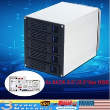 5 bays SATA SAS D Drive Bay Hard Drive Disk Case Enclosure 2.5