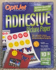 Optijet Adhesive Picture Paper 10 Sheets 8.5×11