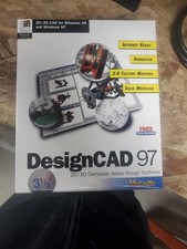 Vintage ViaGrafix DesignCAD 97 2D/3D Software CD ROM Windows 95 & NT - Sealed picture