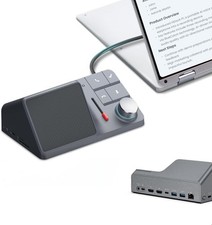 H1 11-in-1 USB C Docking Station with AI Voice Recorder, Free Transcription picture
