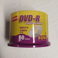 Staples DVD-R Recordable Discs 50 Pack 4.7GB 16x Spindle/Cake Box picture