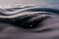 Landscape nature clouds long exposure california usa Custom Gaming Mat Desk picture