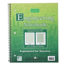 Engineering Notebook 5x5 Graph Paper 8.5 x11 80 Sheets Green Roaring Spring Led picture