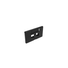Leviton 49910-HE2 Quickport Modular Furniture Faceplate 2-Port Black picture
