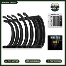 High-Quality Braided Power Supply Extension Kit for Dual CPU Motherboards picture