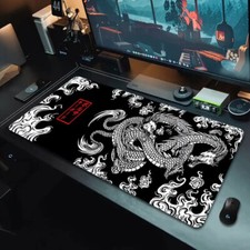 Japanese Dragon Gaming Mouse Pad Large Gamer Keyboard Desk Mat Anime 900x400 picture