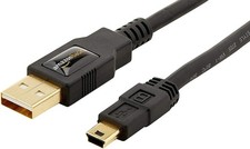 Amazon Basics USB-A to Mini USB 2.0 Cable – 3ft, 480Mbps, Gold-Plated, Black picture