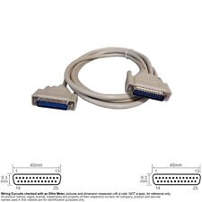 Cable Parallel Serial D-Sub DB25 DB 25 Pin Male Male Straight Thru 10FT #142648 picture
