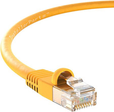 CAT6 Cable UTP Booted - Yellow - 100 FT - 5 Pack - Professional Series - 10Gbps, picture