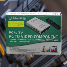 Grandtec GXP-2000 PC to Video Component VGA to TV/CRT Converter Boxed w/ Remote picture
