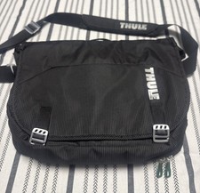 THULE Crossover TCMB-115 Black & White Messenger Laptop Bag W/Teal Accents picture