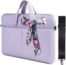 Purple Briefcase for 17-17.3 Inch Laptop Sleeve Bag - Fits Acer, HP, Dell, Lenov picture