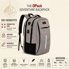 Travel Backpack Anti-Theft USB Charging Laptop Notebook School Bag Carry On picture