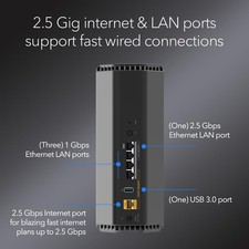 NETGEAR Nighthawk RS180 Dual-Band WiFi 7 Router, 5.5 Gbps Speed, Covers 2,500 picture