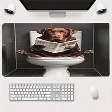 Creative Dog Mouse Pad Featuring a High-Definition Image of a Relaxed Labrador picture