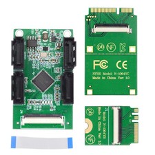 Mini PCI-E/M.2(A+E Key) to 4 SATA 3.0 Extension Card Adapter for Motherboard ... picture