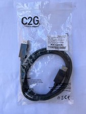 C2G Cables to Go 54401 6ft DisplayPort Cable w/ Latches Male to Male Black NEW picture