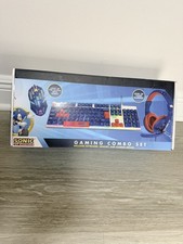 SEGA SONIC The Hedgehog Gaming Keyboard, Headset, Mouse Set Sakar Blue Red picture