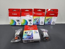 Genuine Canon PIXMA 15 16 Color Black Lot picture