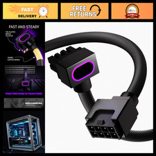 90° Right-Angle 8PIN PSU CPU Extension Cable, 5V ARGB 18AWG for Clean PC Builds picture