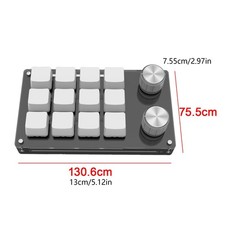 USB Knob design Mini 12-Key Mechanical Keyboard Programmable Keys Keypad a picture