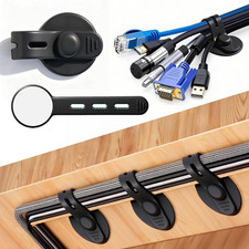 12Pcs Silicone Cable Management Under Desk for Computer, TV, Machine Cords in Ho picture