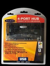 NEW Belkin 4-Port USB Hub Adapter USB Cable Power Supply F5U021 Mac and Windows picture
