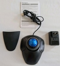 Kensington Orbit Trackball Mouse with Scroll Ring Wired USB Blue Ball K72337 picture