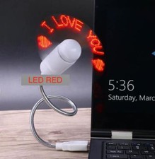 LED LIGHT USB MINI FAN cooling portable flexible laptop desk desktop computer pc picture