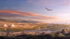 Landscape video games egypt eagle pyramid river Custom Gaming Mat Desk picture