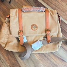 The Danbury Mint Water Resistant Canvas Shoulder Travel Messenger Bag Laptop NEW picture