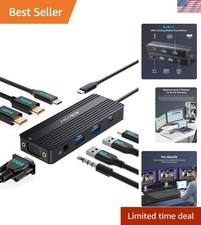 Versatile 8-in-1 USB C Docking Station with HDMI/VGA - Ideal for Multitasking picture
