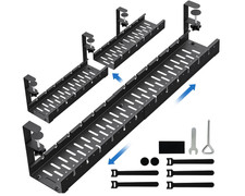 Bandeja cables escritorio extensible sin taladro metal con abrazadera 31