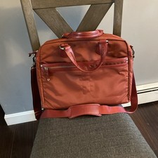 NICE TUMI BURGUNDY MAROON LAPTOP BRIEFCASE BAG 15 INCH picture