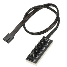 Motherboard PWM Fan Splitter Cable 4 Pin 5 Way PC CPU Cooling Fan Extension picture