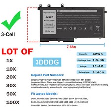 🧡LOT OF Battery 3DDDG For Dell Precision M3520 M3530 Latitude E5480 E5490 93FTF picture