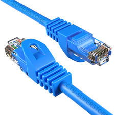 200FT Cat5e Ethernet Cable RJ45 UTP LAN Patch Cord Gaming Xbox PS4 PC CAT5 Blue picture