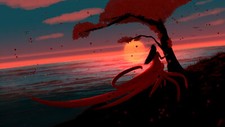 Landscape sunset joeyjazz trees sea Custom Gaming Mat Desk picture