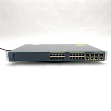 Cisco Catalyst 2960G 24-Port Gigabit Network Switch WS-2960G-24TC-L w/Rackears picture