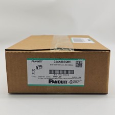 CJ6X88TGWH (BOX OF 50) For Panduit Cat6a 10 Gig Mini-Com Jack White New picture