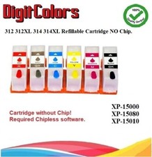 312XL 314XL Empty Refillable Ink Cartridge No Chip fits for XP-15000  DTF ink picture