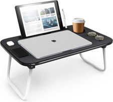Laptop Bed Tray Table, Laptop Stand, Portable Lap Desks with Foldable Legs, Read picture